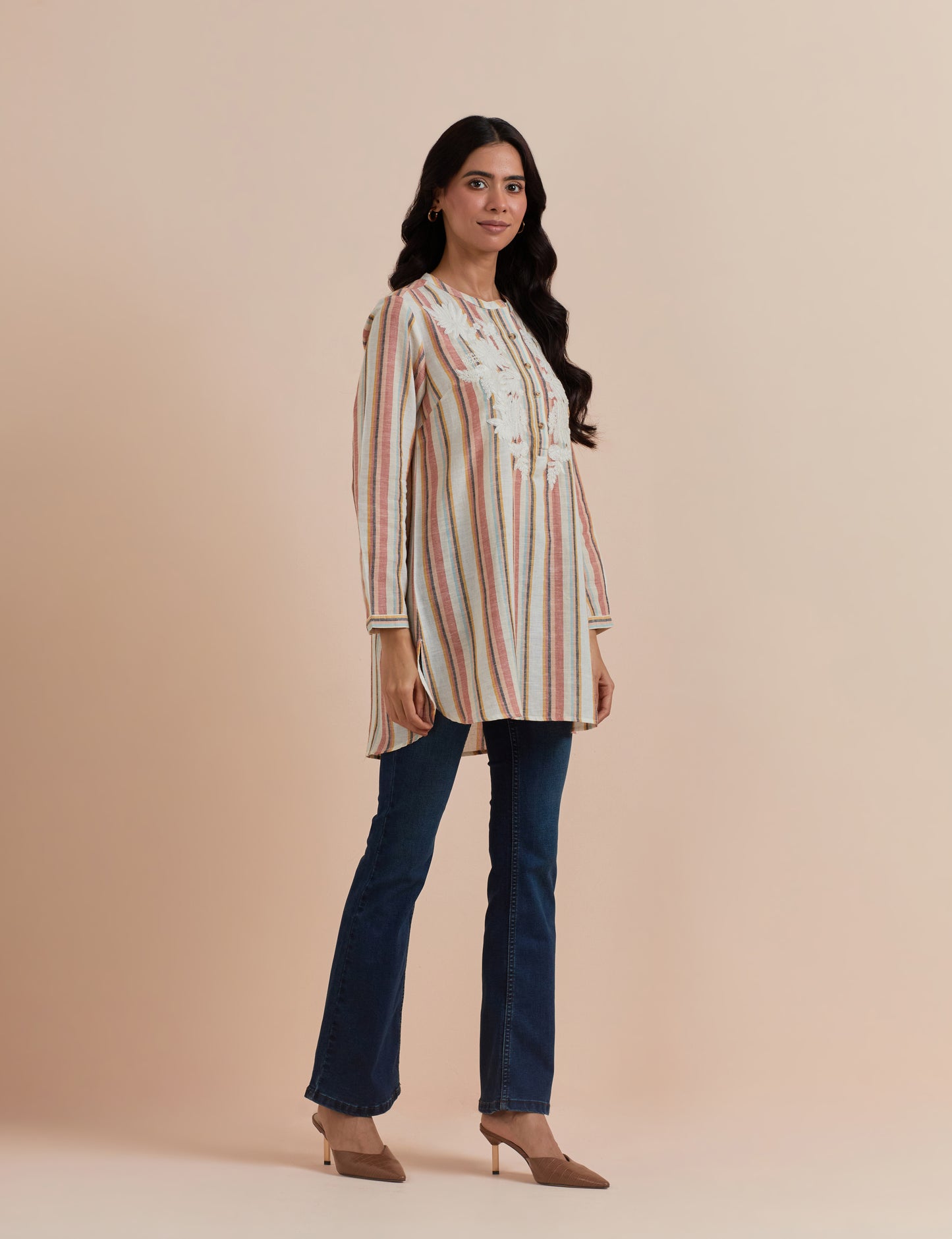 Women's Multi Striped Long Tunic By Room9 The Popup Store