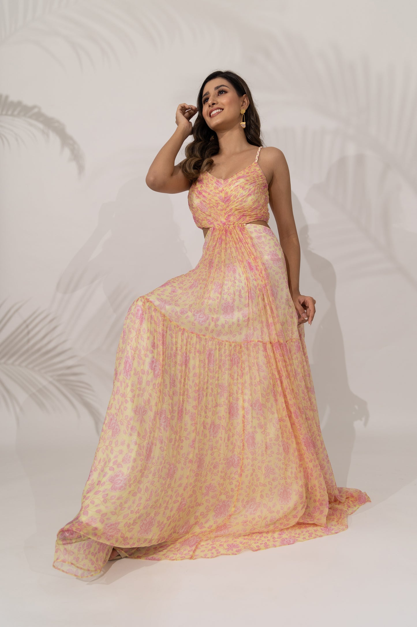 Women's Daffodil Maxi Dress with Braided Straps & Side Cutouts By Room9 The Popup Store