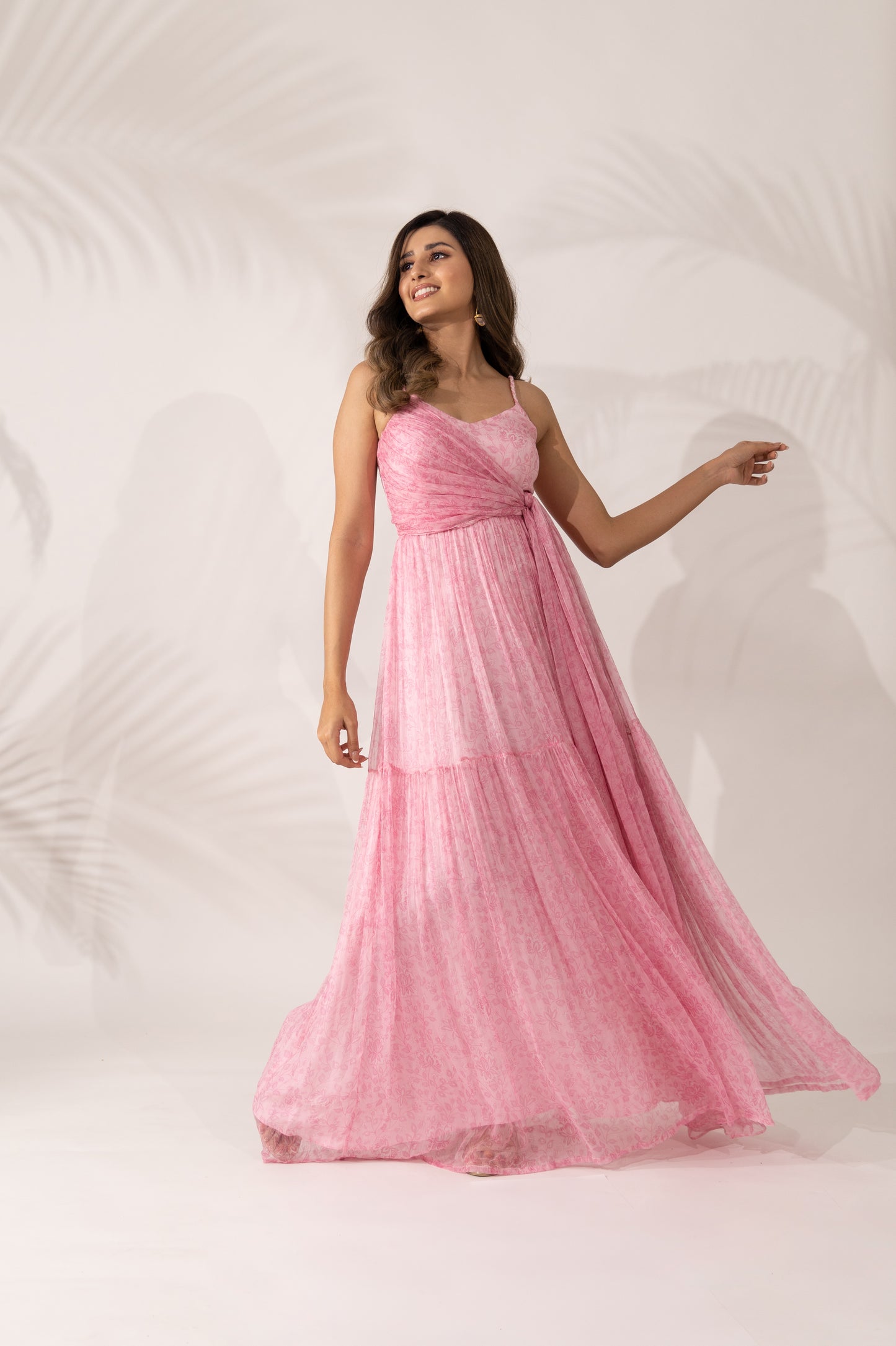Women's Cherry Blossom Maxi Dress with Braided Straps By Room9 The Popup Store