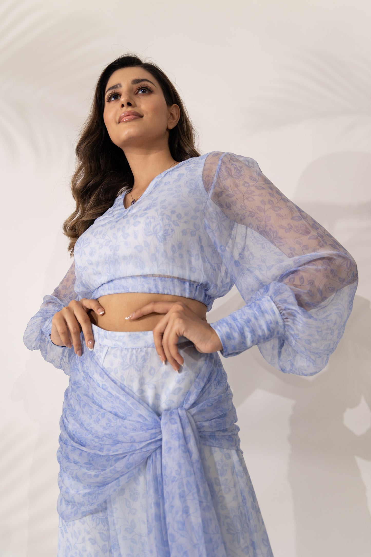 Women's Iris Crop Top with Batwing Sleeves By Room9 The Popup Store