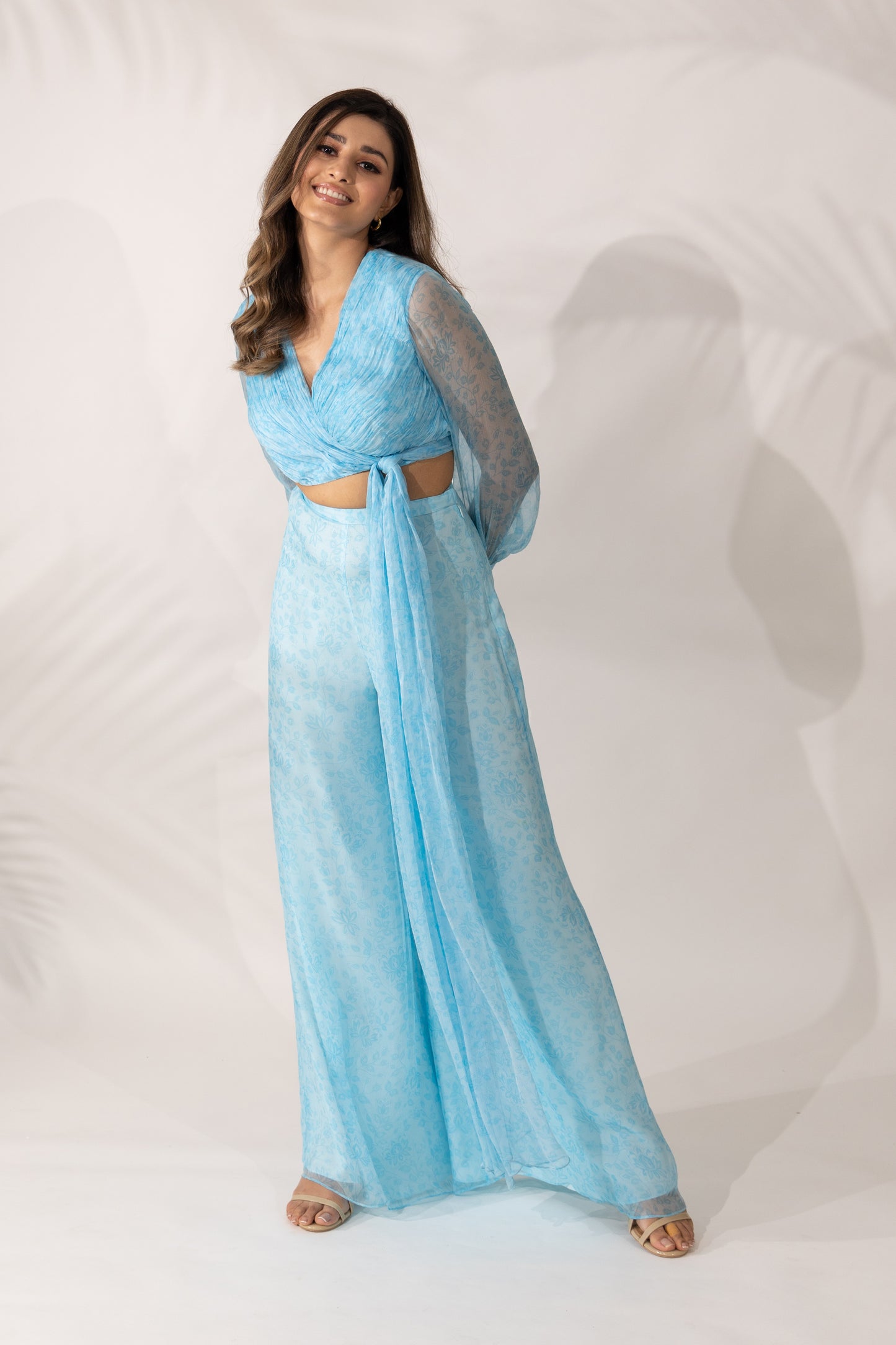 Women's Himalayan Poppy Co-Ord with Wrap Crop Top By Room9 The Popup Store