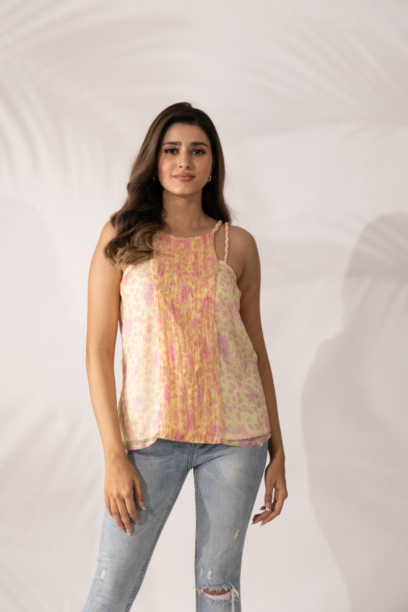 Women's Daffodil Hand Braided Strappy Top By Room9 The Popup Store