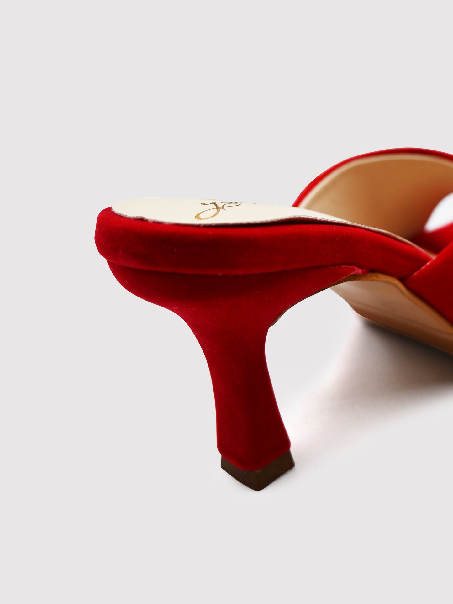Women's Red Braid Heels By Room9 The Popup Store