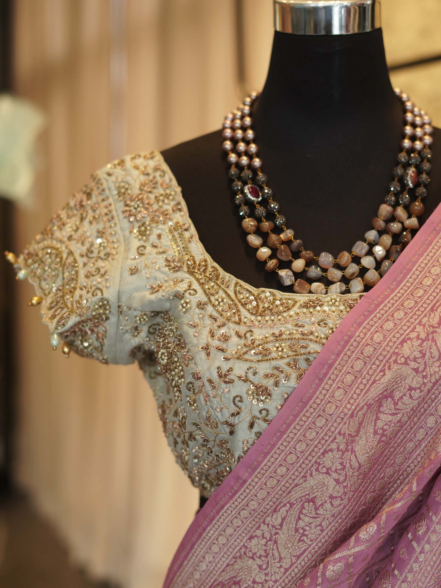 Women's Lavender Loom Charisma Saree By Room9 The Popup Store
