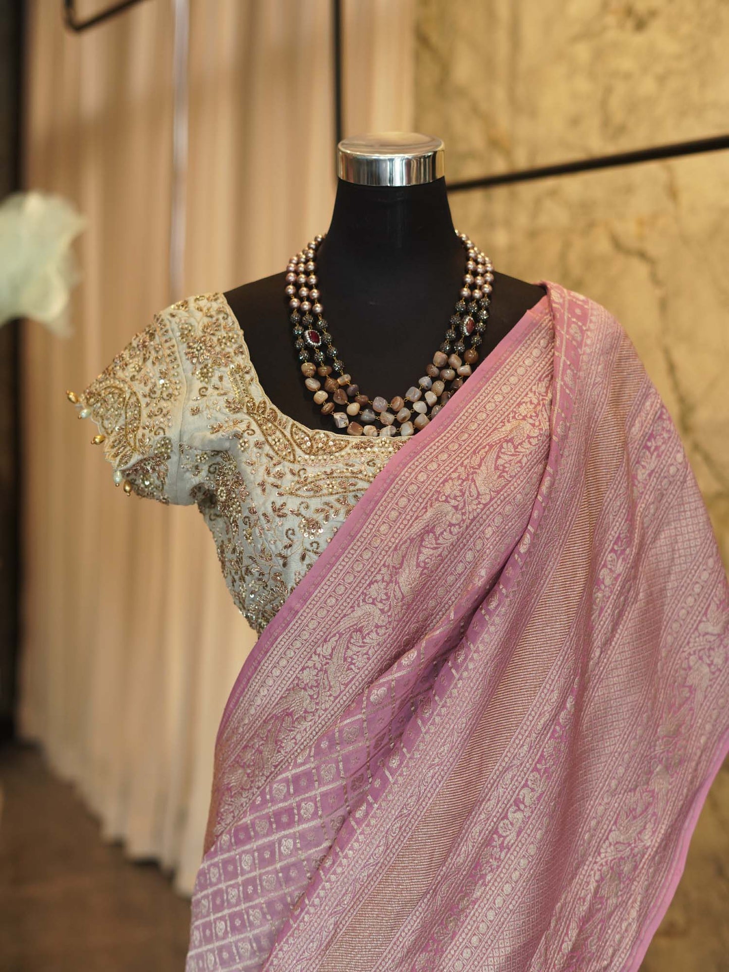 Women's Lavender Loom Charisma Saree By Room9 The Popup Store