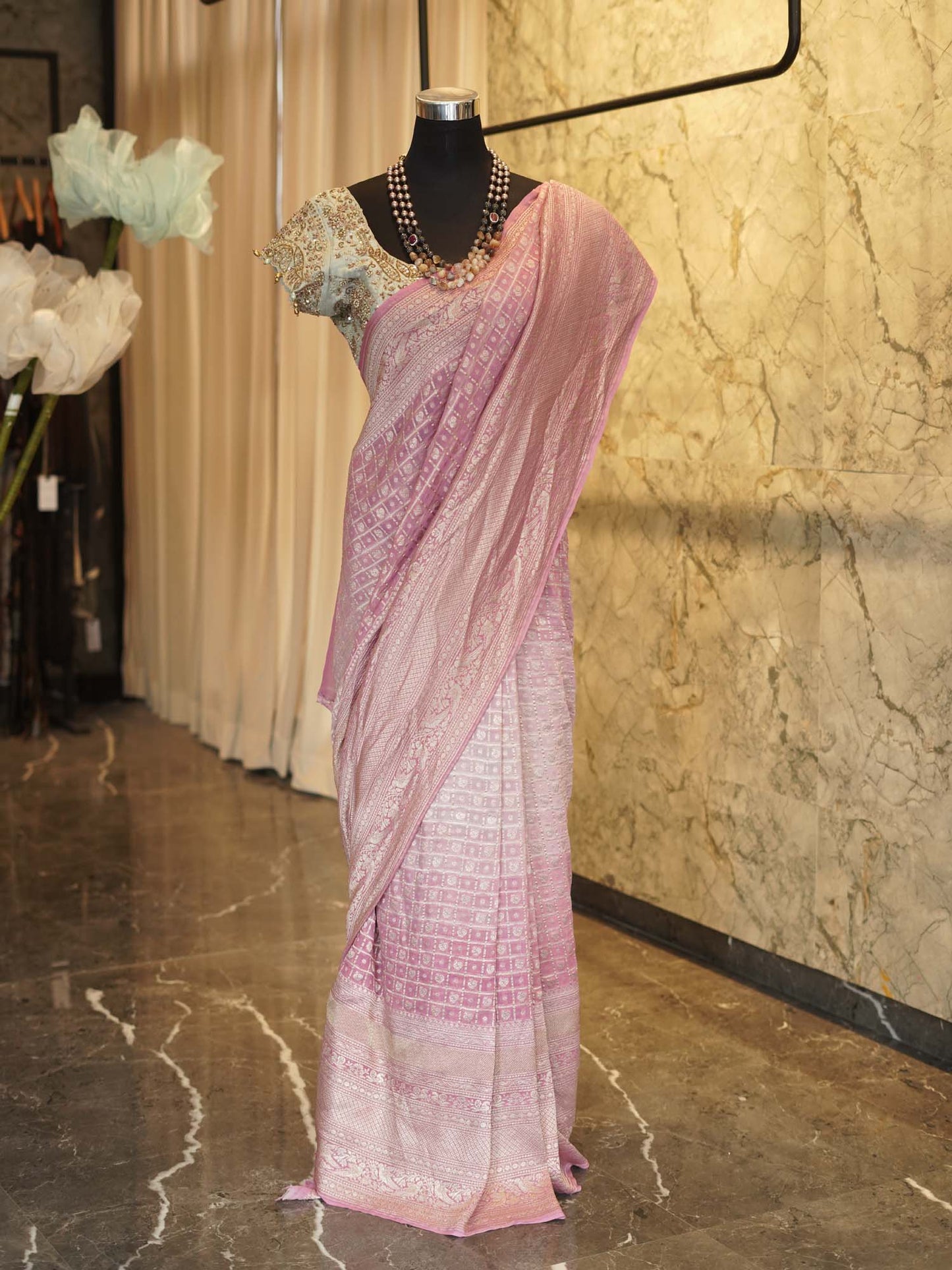 Women's Lavender Loom Charisma Saree By Room9 The Popup Store