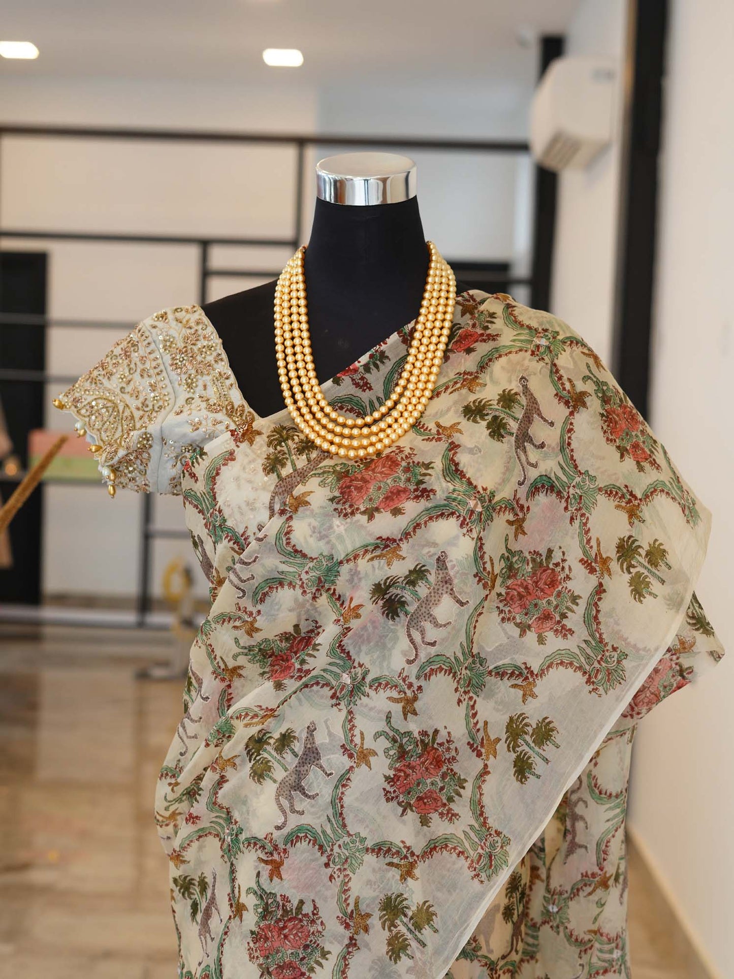 Women's Barely Blossom Elegance Saree By Room9 The Popup Store