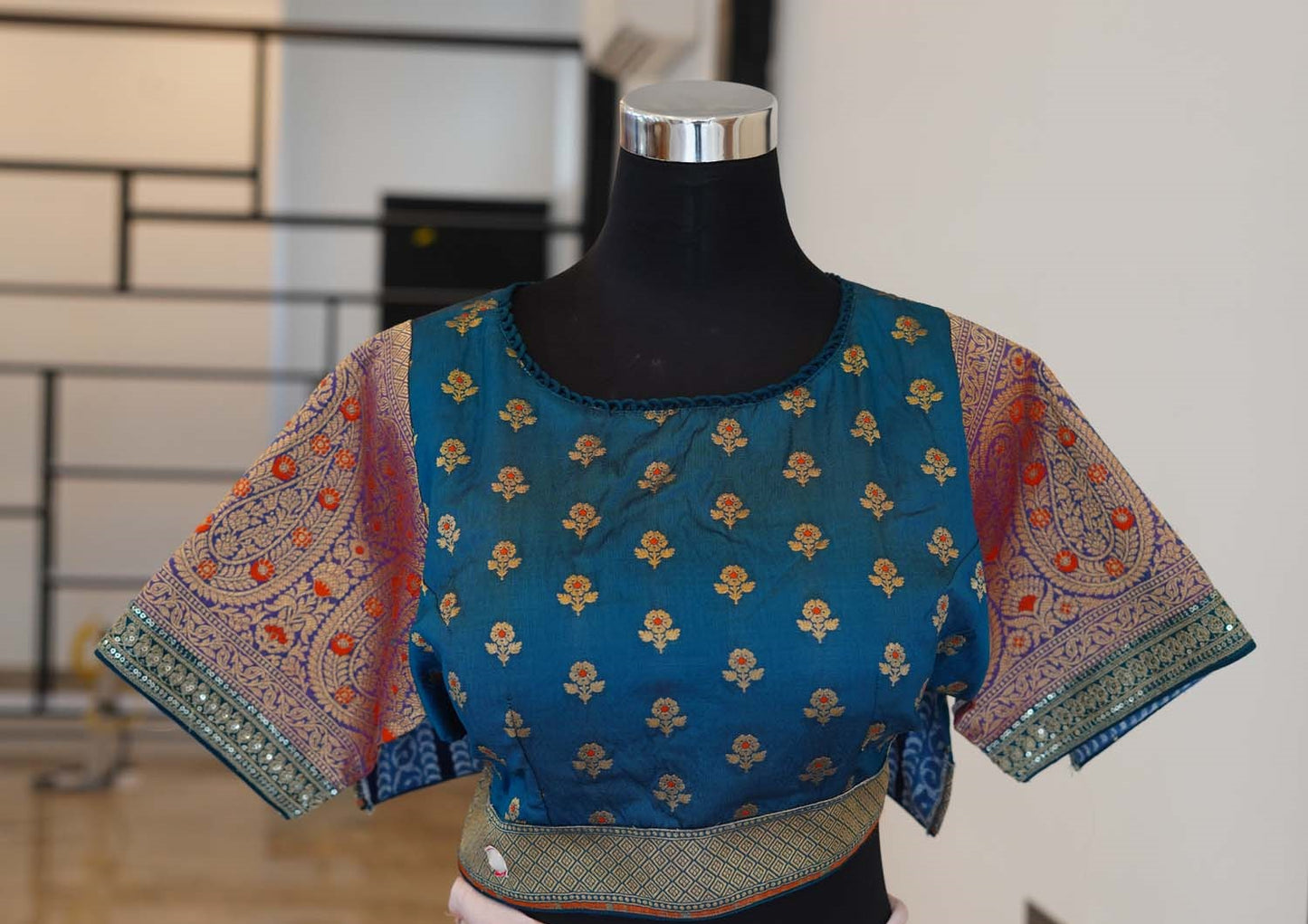 Women's Azure Striped Whispers Saree By Room9 The Popup Store