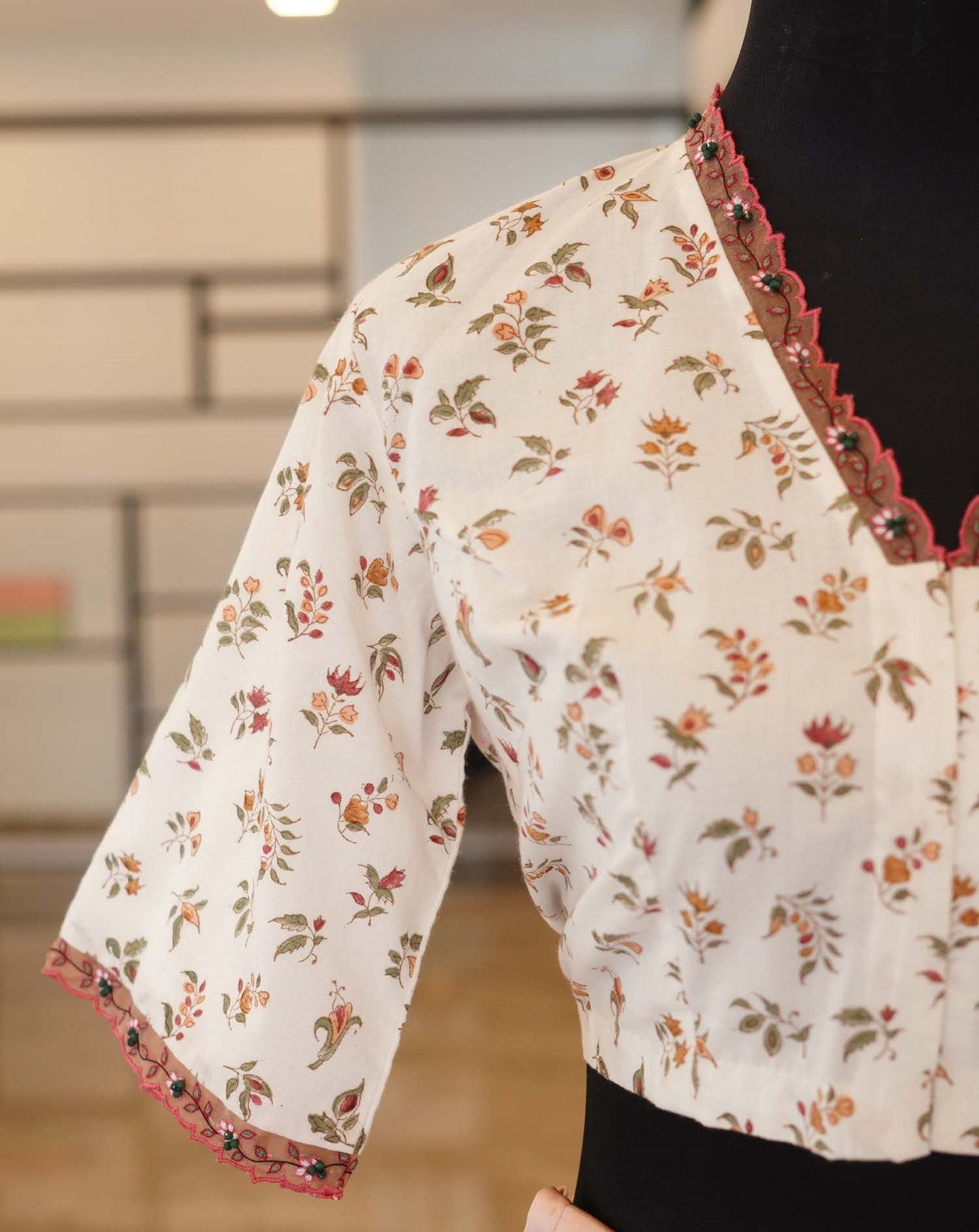Women's Ivory Blush Harmony Saree By Room9 The Popup Store