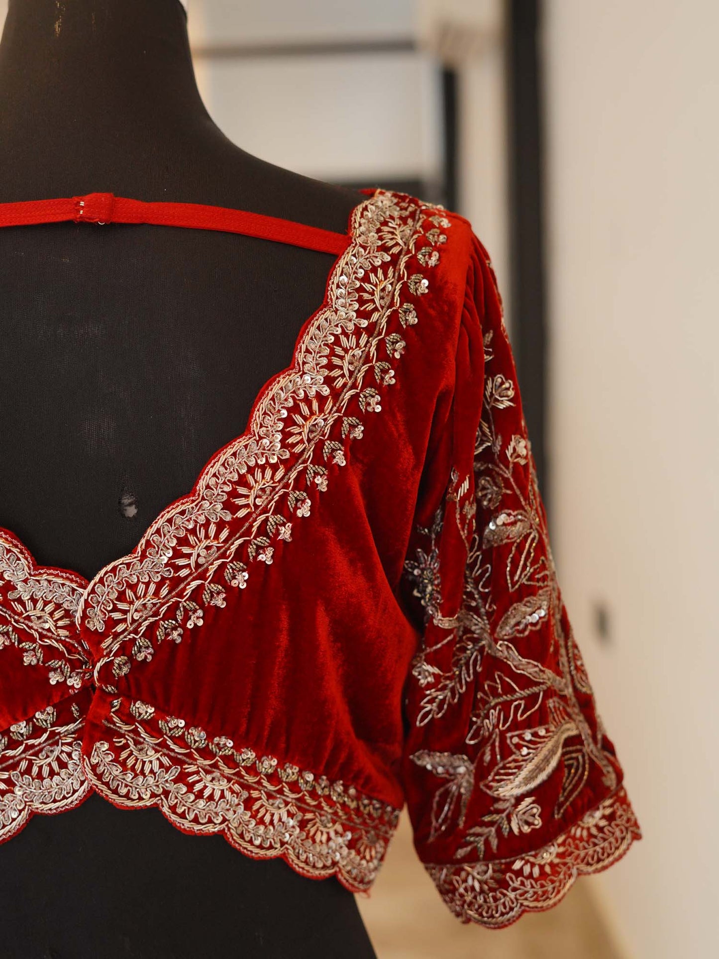 Women's Velvet Starlight Elegance Embroidered Blouse By Room9 The Popup Store