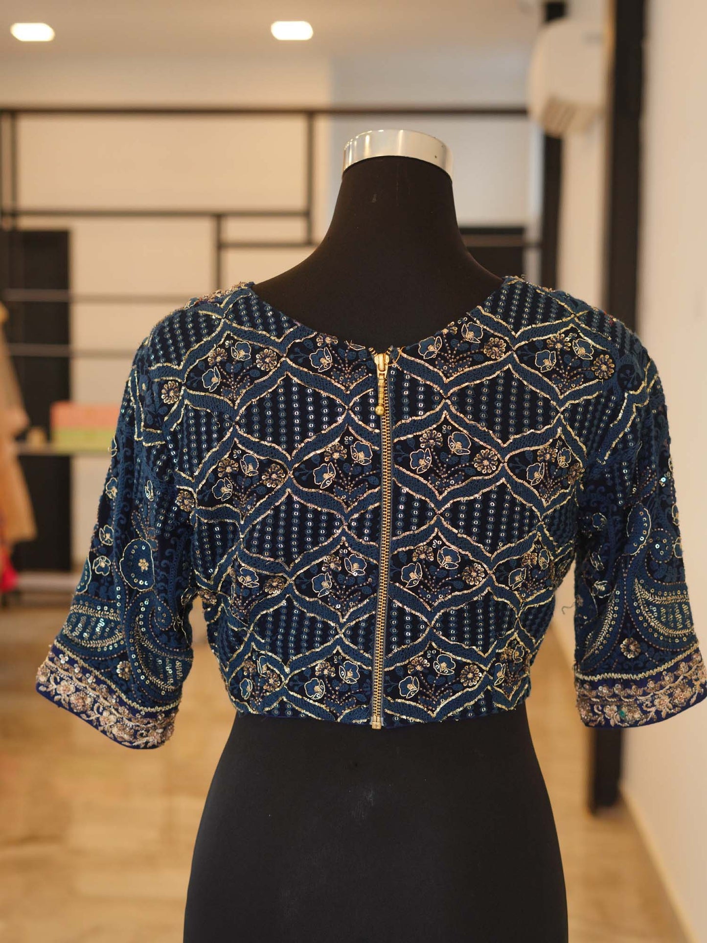 Women's Midnight Enchantment Elegance Embroidered Blouse By Room9 The Popup Store