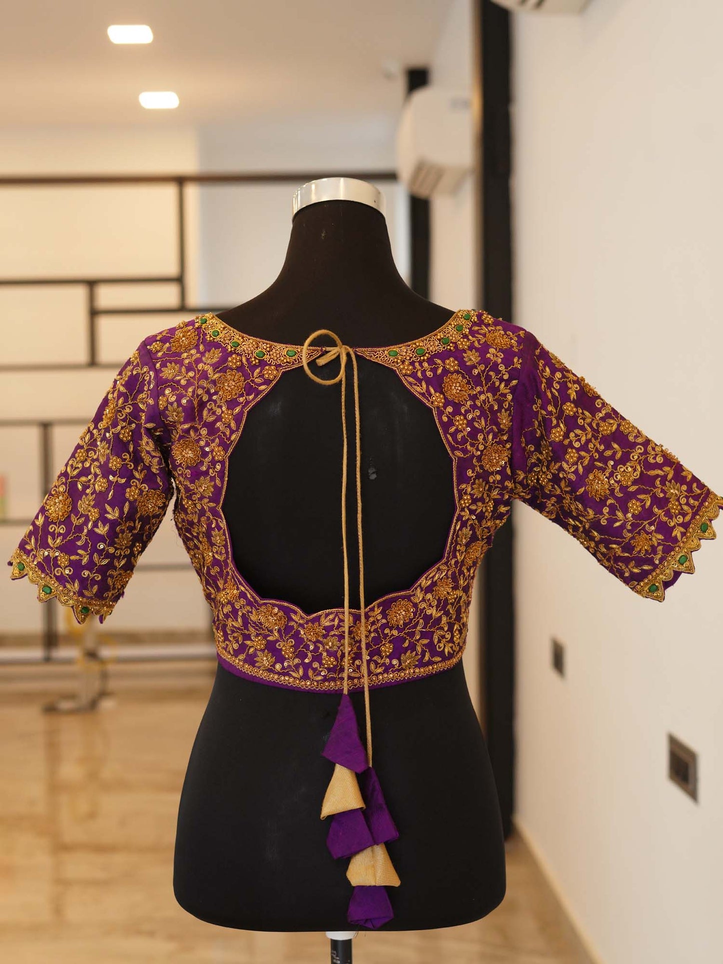 Women's Violet Grace Asymmetry Half N Half Embroidered Blouse By Room9 The Popup Store