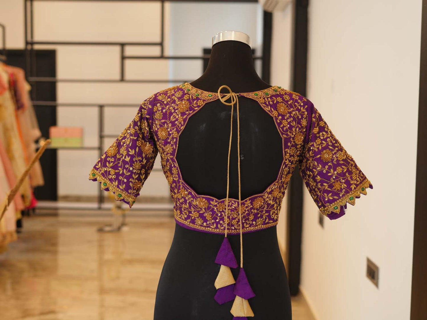 Women's Violet Grace Asymmetry Half N Half Embroidered Blouse By Room9 The Popup Store