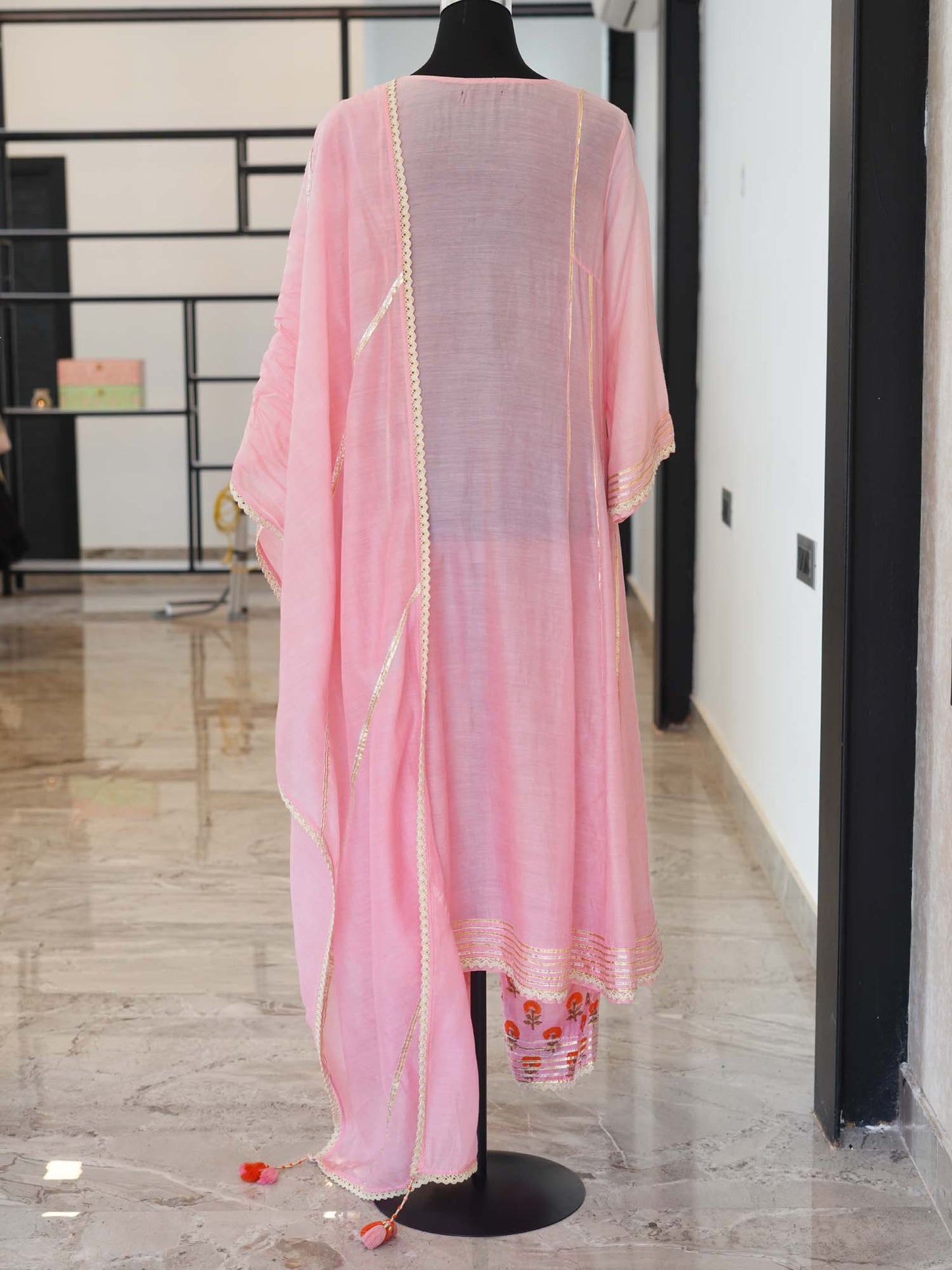 Women's Rosy Sunset Chanderi Bliss Set By Room9 The Popup Store