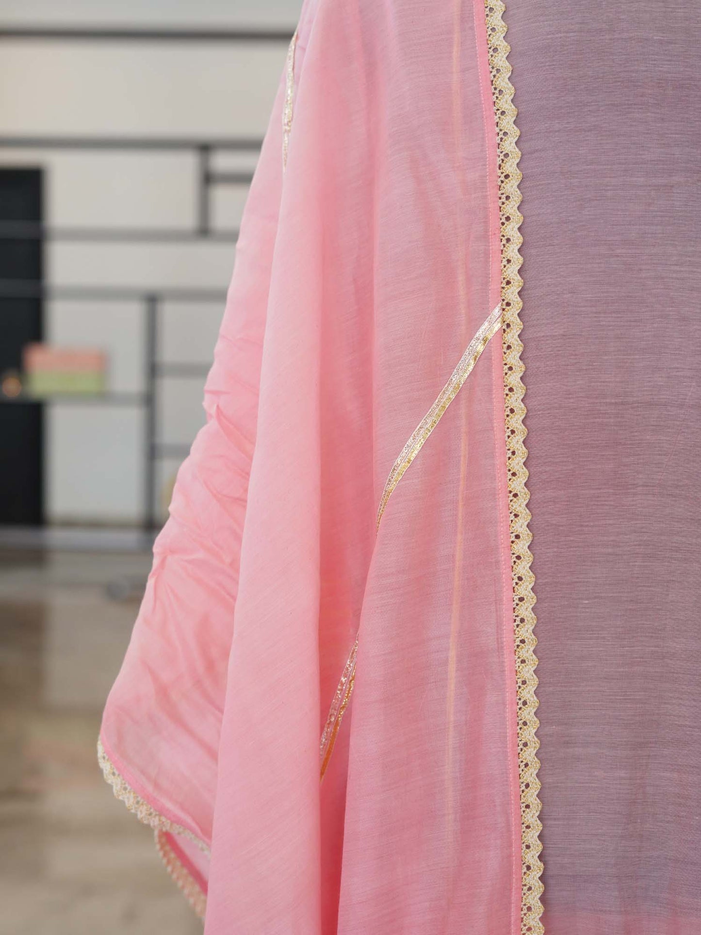 Women's Rosy Sunset Chanderi Bliss Set By Room9 The Popup Store