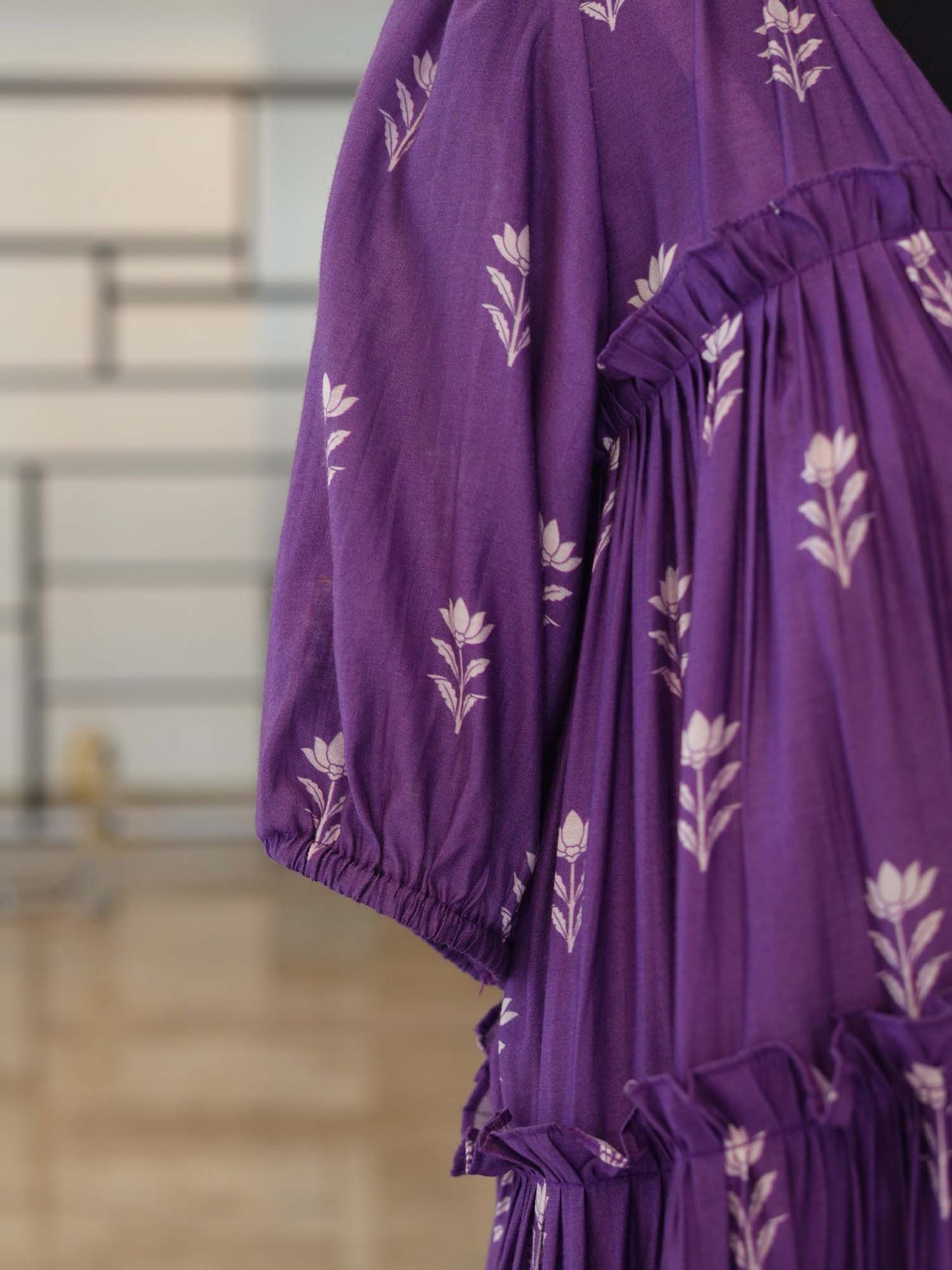 Women's Regal Amethyst Ensemble with Beige Embroidered Top and Jacket By Room9 The Popup Store