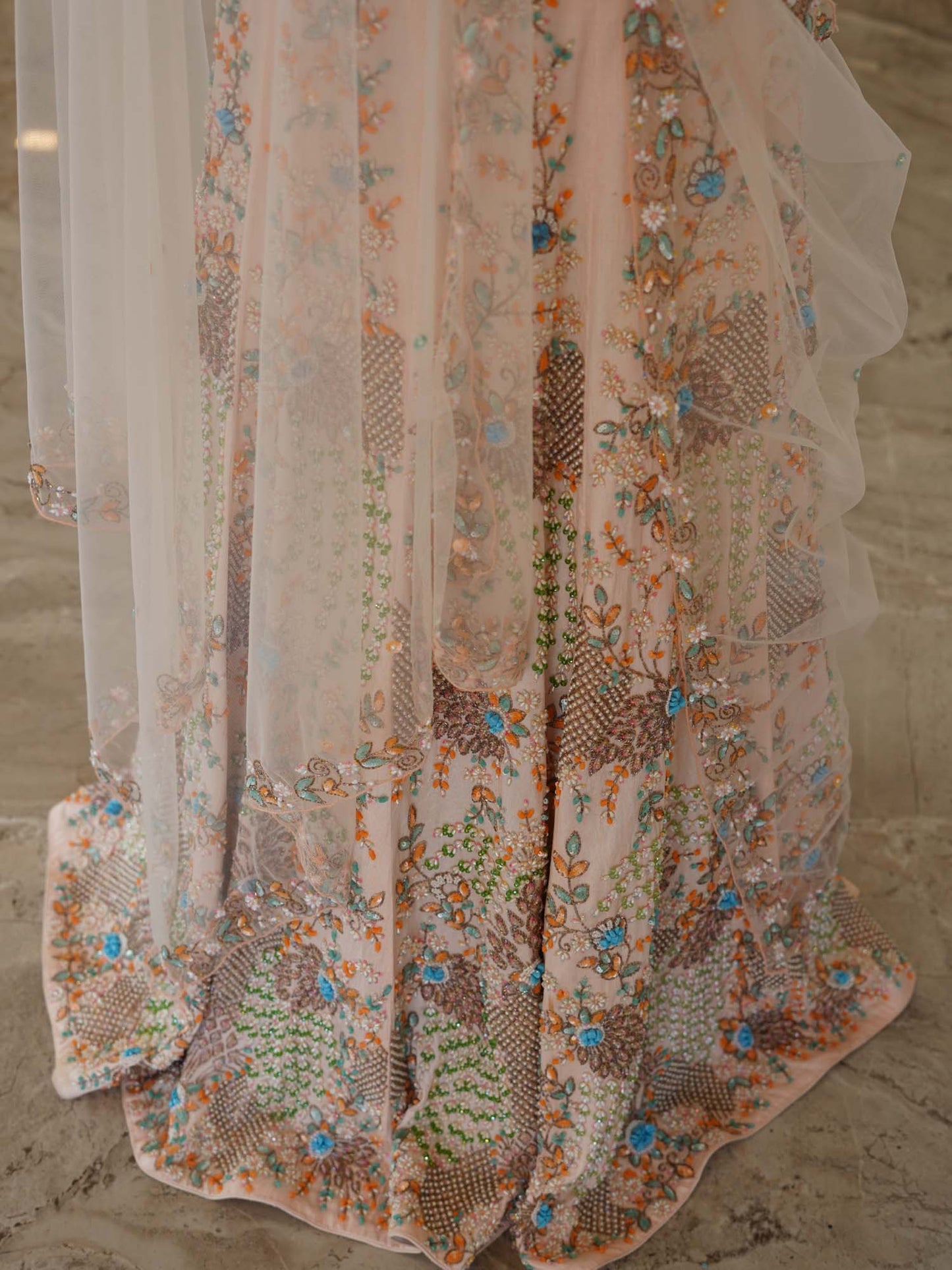 Women's Golden Blush Elegance Lehenga Ensemble By Room9 The Popup Store