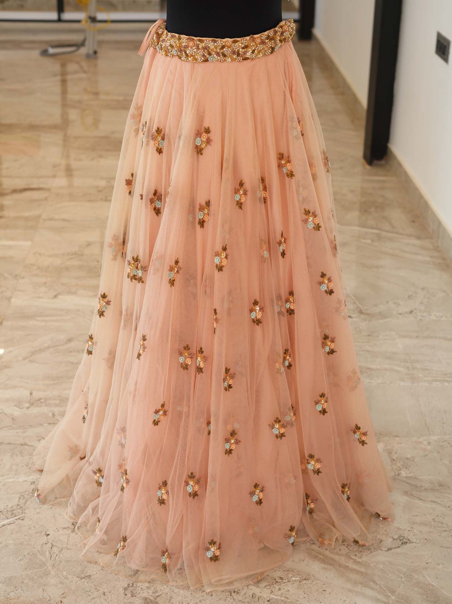Women's Peach Petal Dream Lehenga By Room9 The Popup Store