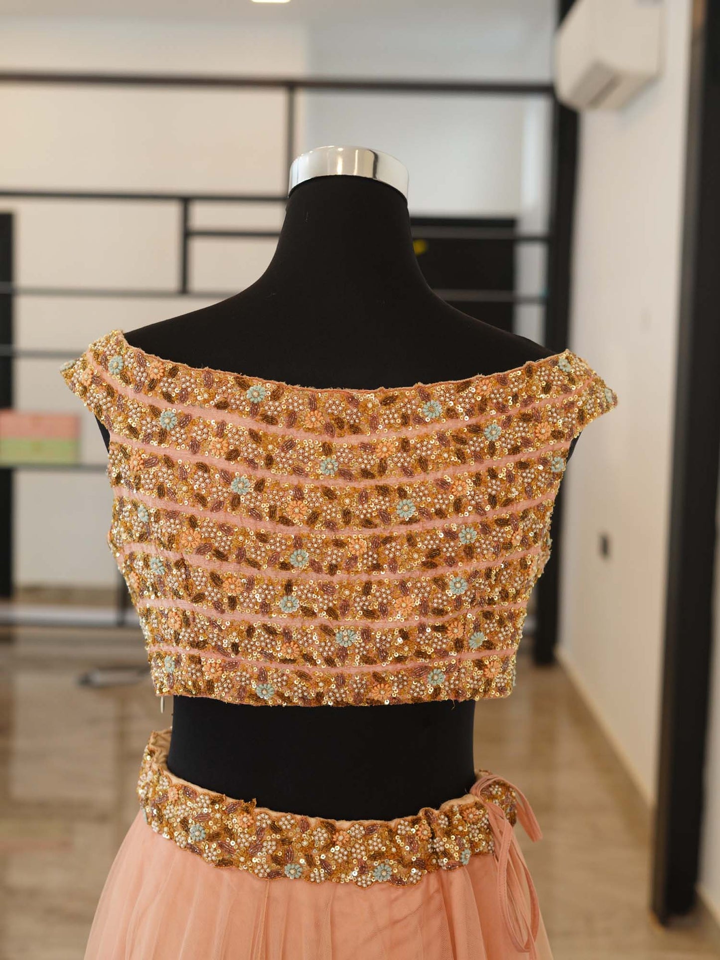 Women's Peach Petal Dream Lehenga By Room9 The Popup Store
