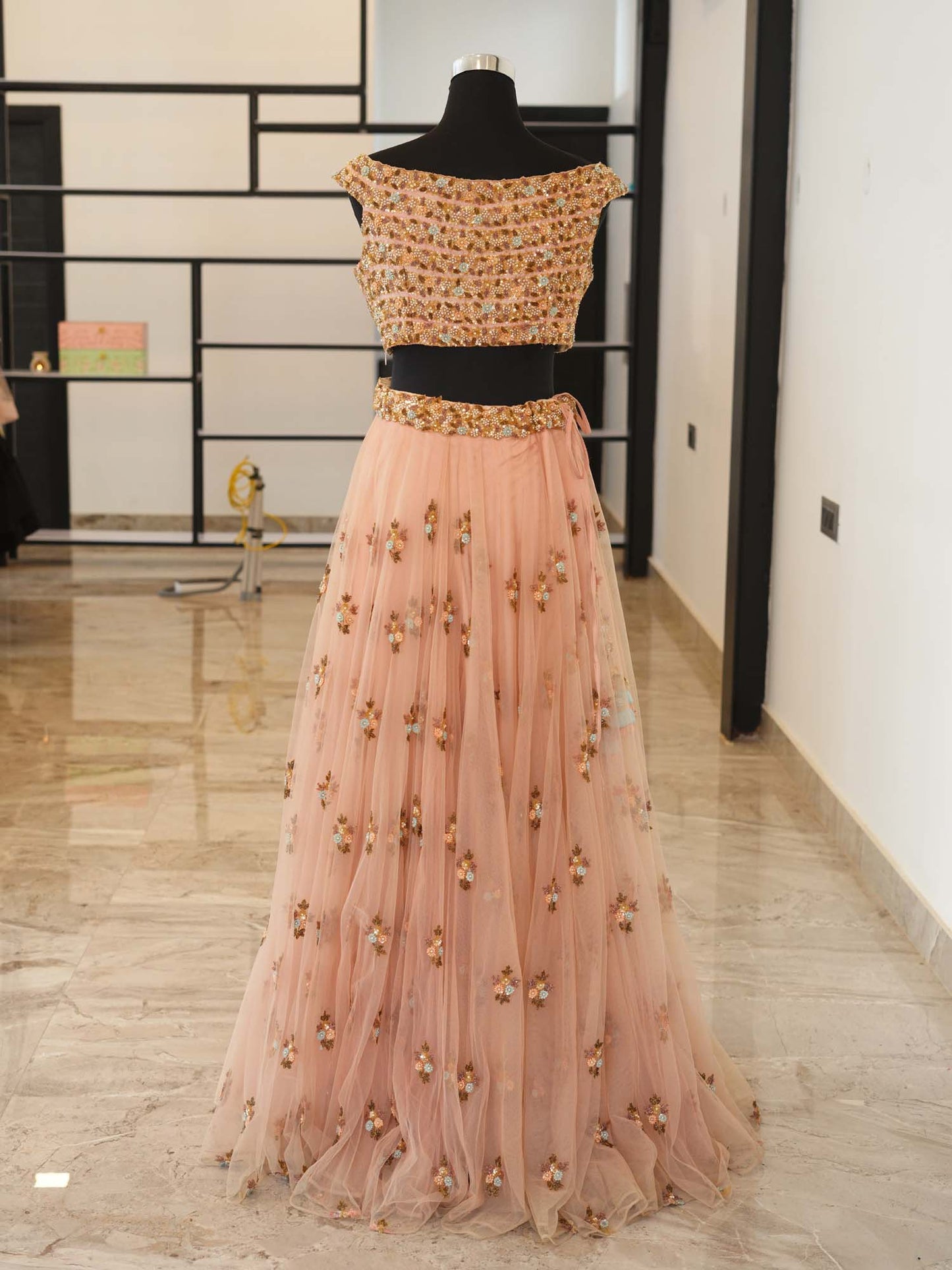 Women's Peach Petal Dream Lehenga By Room9 The Popup Store