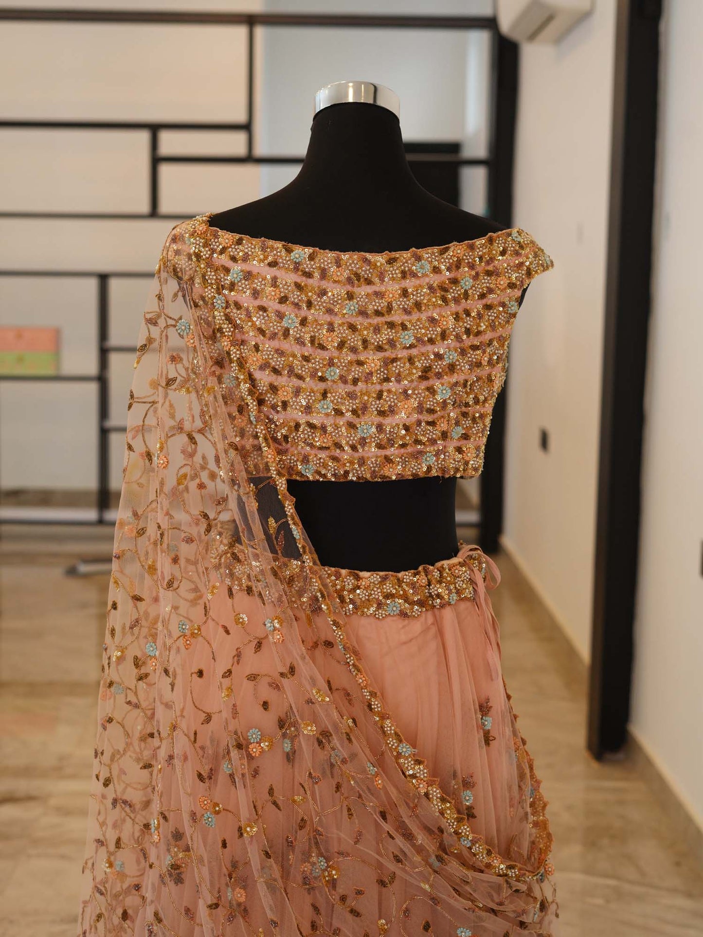 Women's Peach Petal Dream Lehenga By Room9 The Popup Store