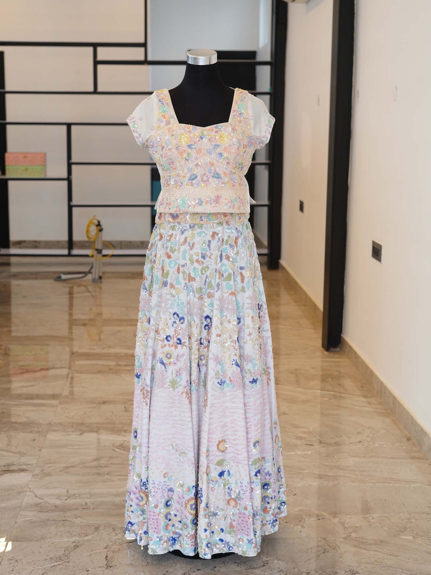 Women's Frosty Floral Fantasy Lehenga By Room9 The Popup Store
