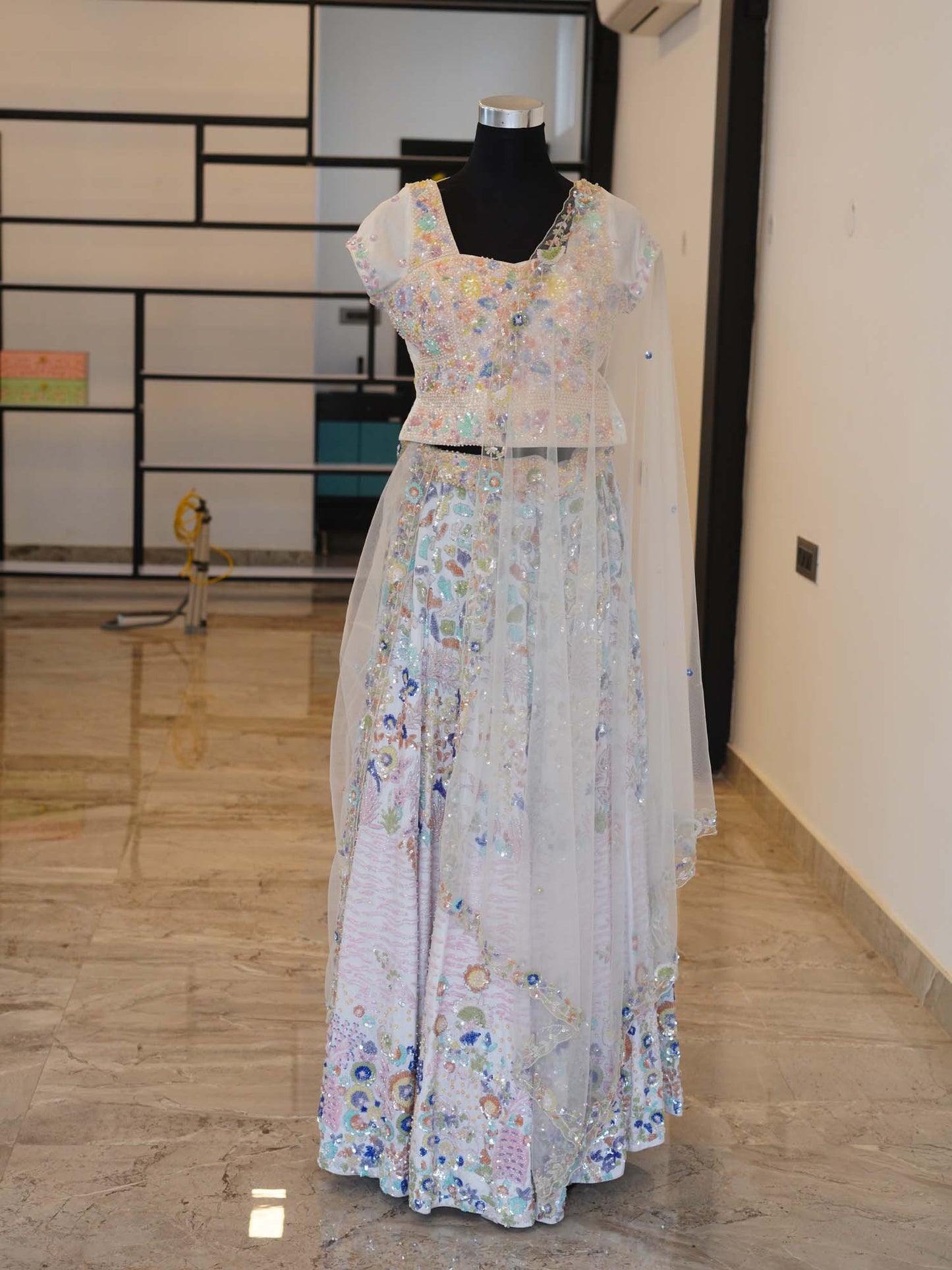 Women's Frosty Floral Fantasy Lehenga By Room9 The Popup Store