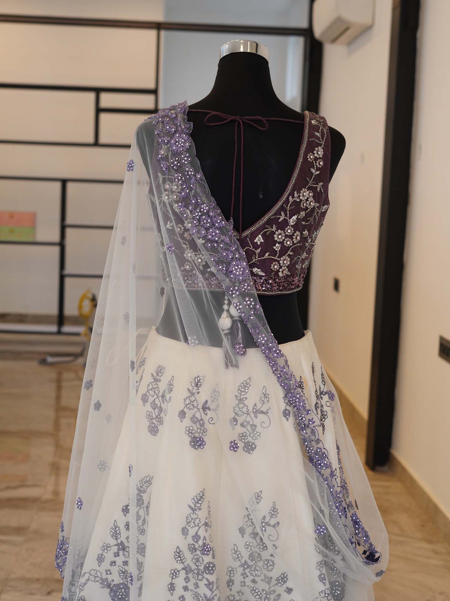 Women's Royal Lavender Enchantment Lehenga By Room9 The Popup Store