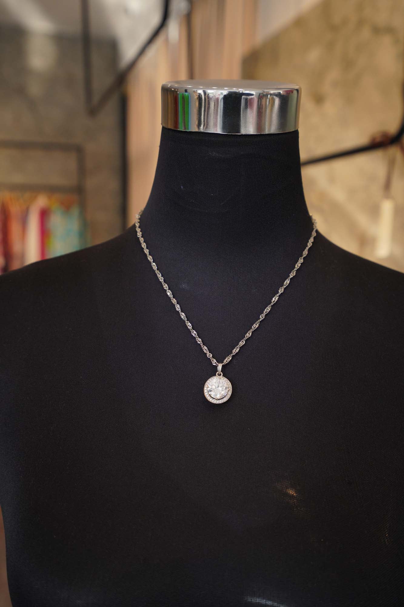 Women's Silver Radiance Statement Pendant By Room9 The Popup Store