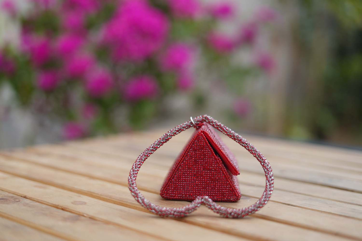 Women's Ace Of Heart Nano Bag With Heart Shaped Handel Red Stone By Room9 The Popup Store