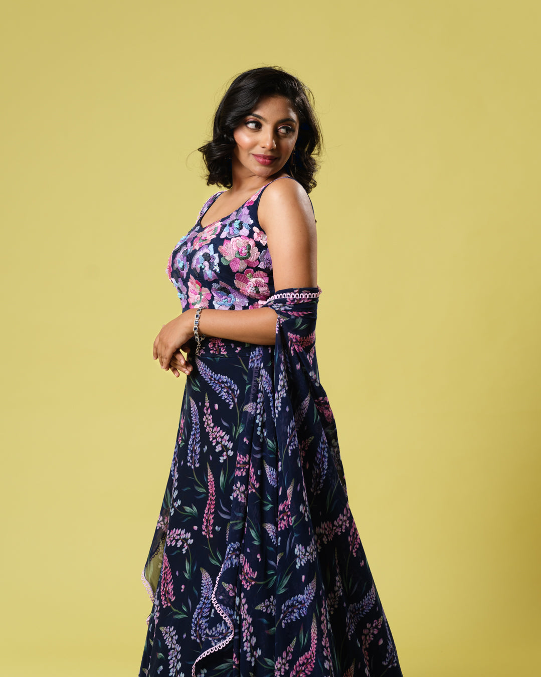 Women's Midnight Glamour Light Lehenga By Room9 The Popup Store