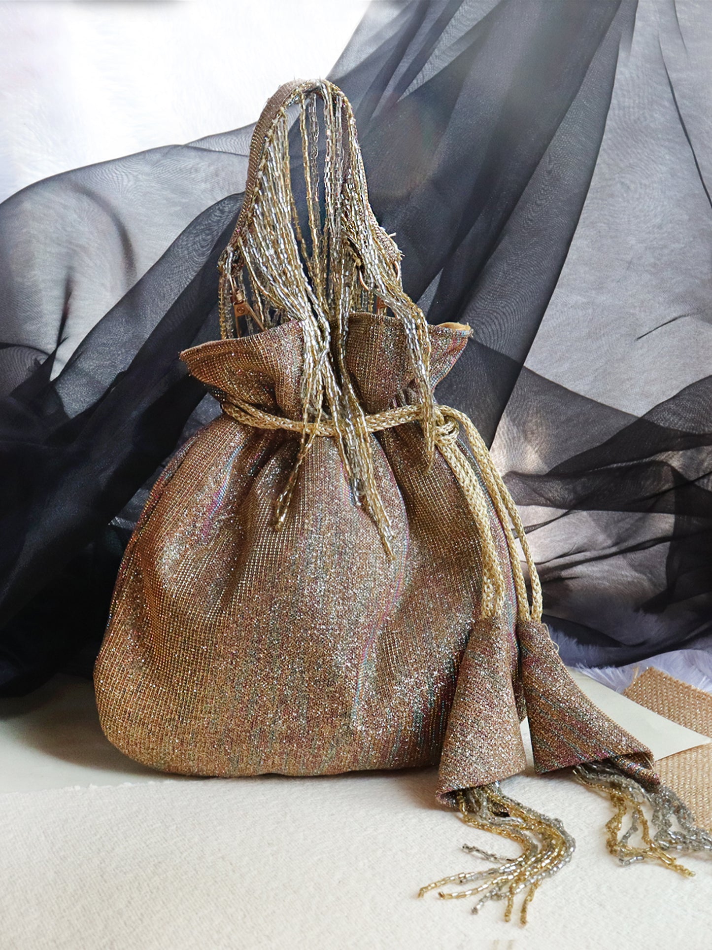 Women's Golden Glimmer Chic Carryall By Room9 The Popup Store