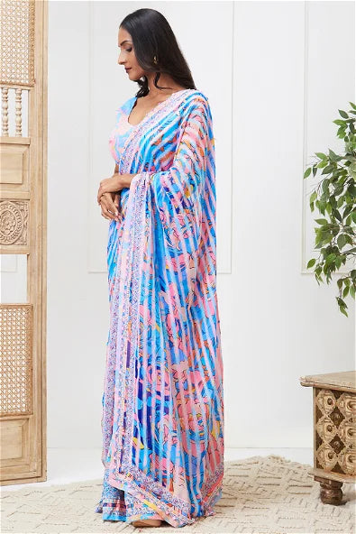 Women's Zaynab Sequin Pre-Drape Saree By Room9 The Popup Store