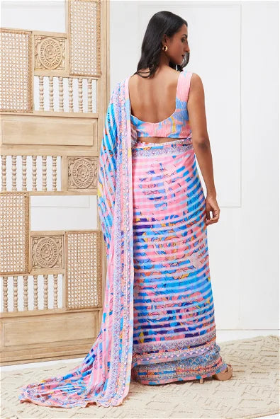 Women's Zaynab Sequin Pre-Drape Saree By Room9 The Popup Store