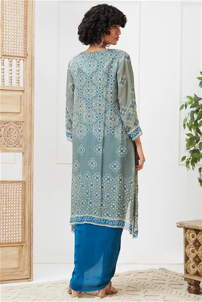 Women's Bandej Drape Dress With Printed Jacket By Room9 The Popup Store