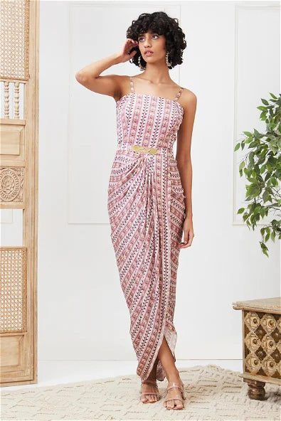 Women's Tabriz Embellished Drape Dress Set By Room9 The Popup Store