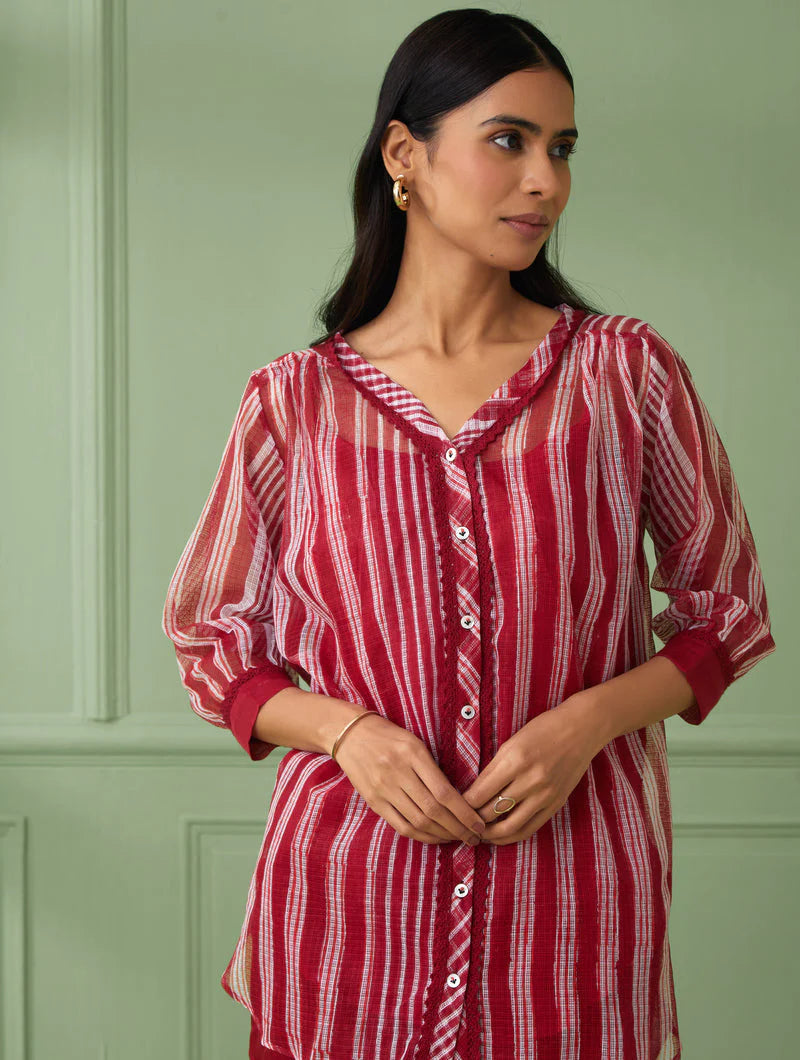Women's Stripe Shirt with Pants (Set of 3) By Room9 The Popup Store