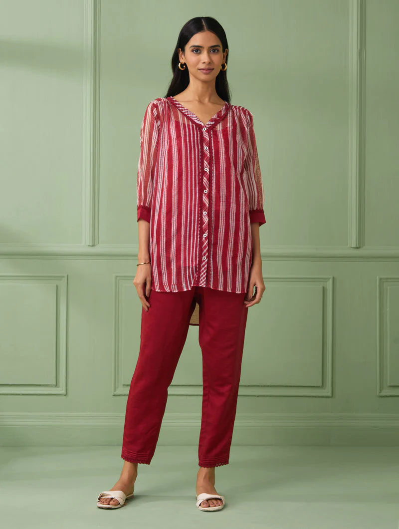 Women's Stripe Shirt with Pants (Set of 3) By Room9 The Popup Store