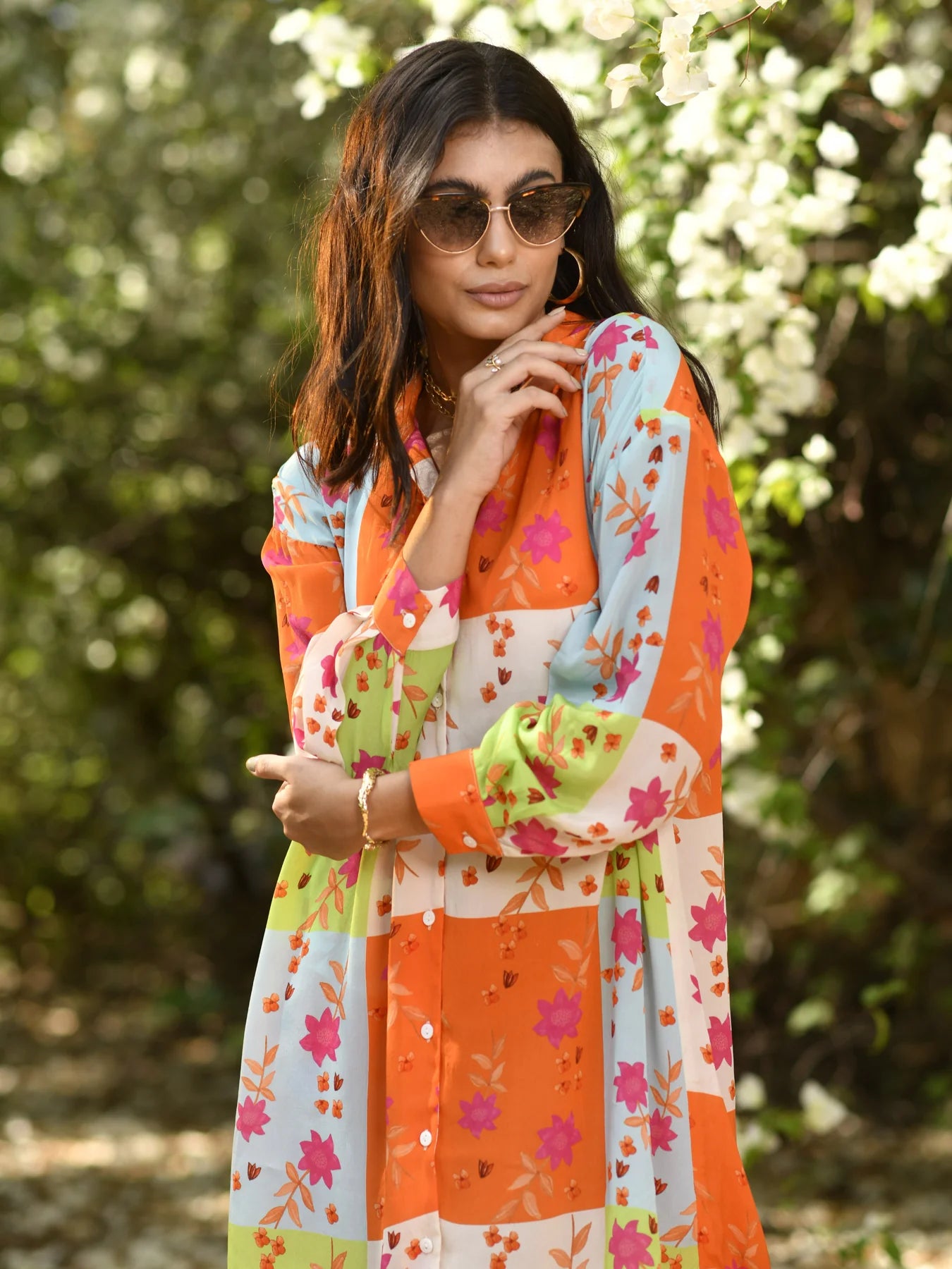 Women's Azlea Patchwork Beach Button Down & Palazzo Set By Room9 The Popup Store