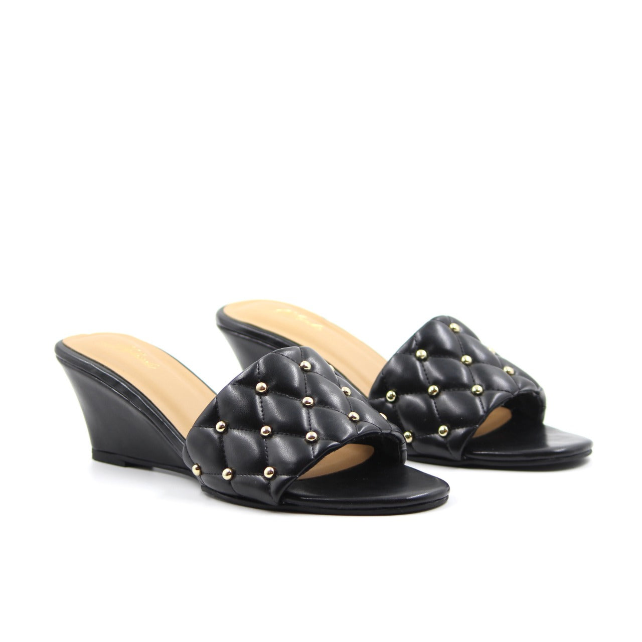 Women Puffed Wedges Black Color By Room9 The Popup Store