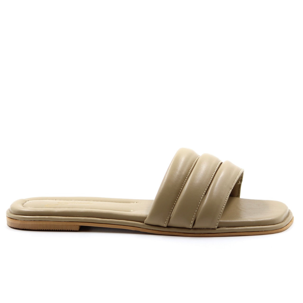 Women's Three Stripe Flats Beige Color By Room9 The Popup Store