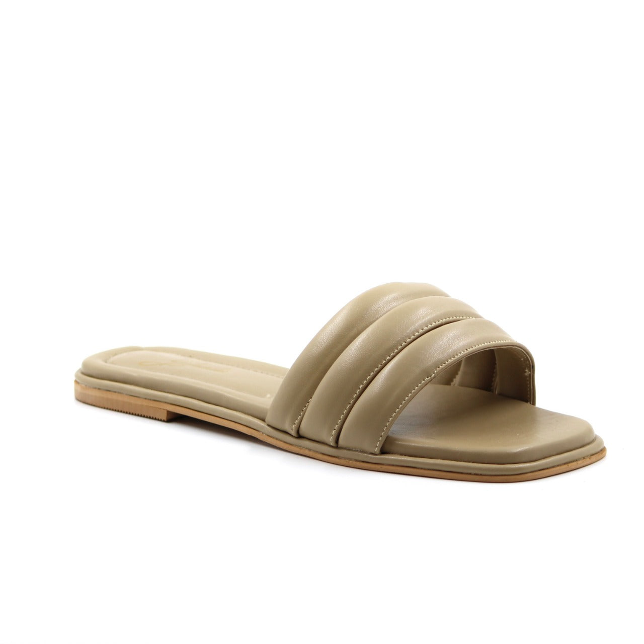 Women's Three Stripe Flats Beige Color By Room9 The Popup Store