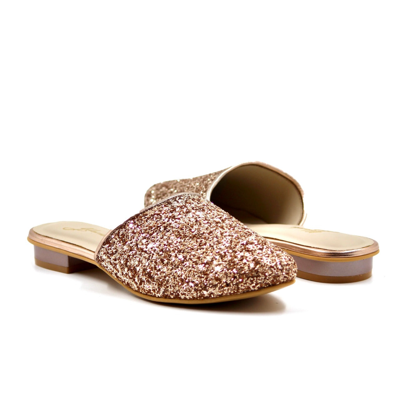 Women's YS122 Bling Slip On Rose Gold By Room9 The Popup Store