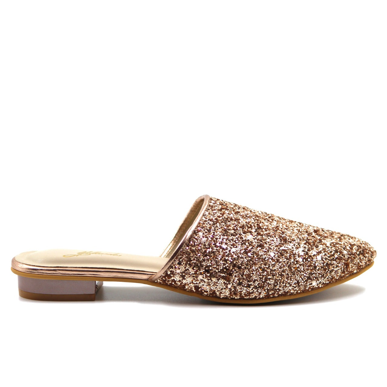 Women's YS122 Bling Slip On Rose Gold By Room9 The Popup Store