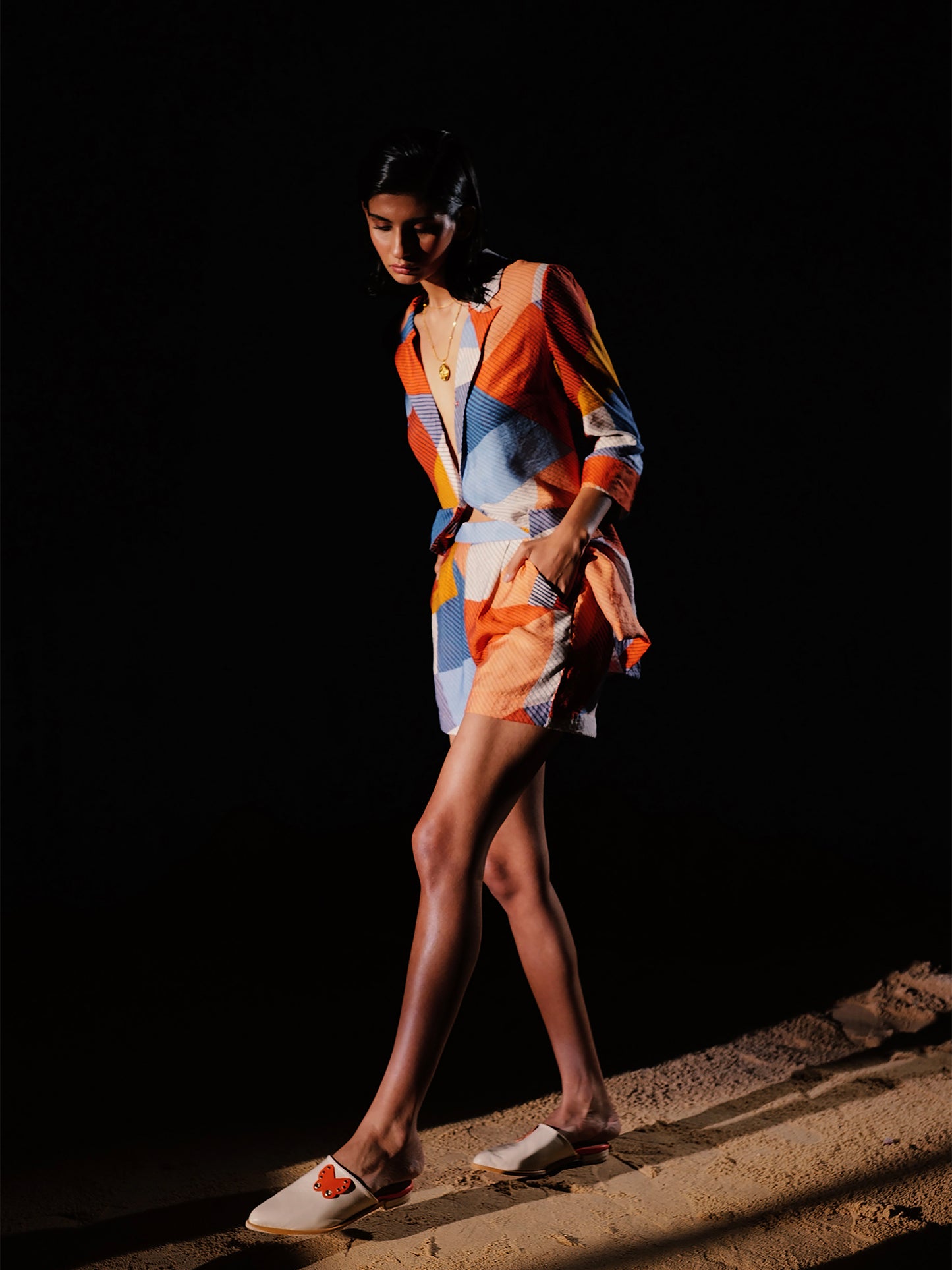 Women's Paprika Colour Block Set A Printed Paradise By Room9 The Popup Store