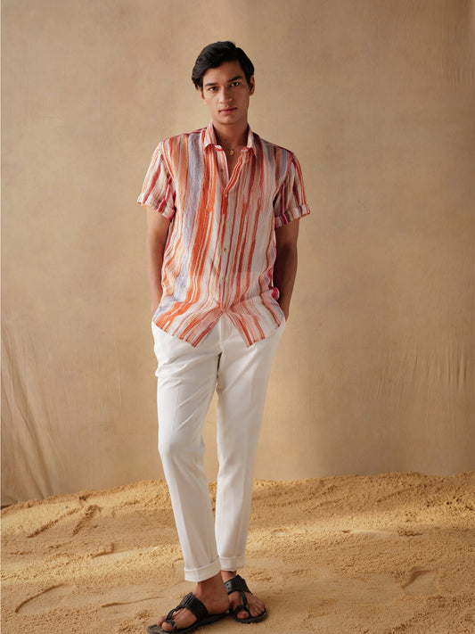 Women's Amer Striped Shirt A Printed Paradise By Room9 The Popup Store