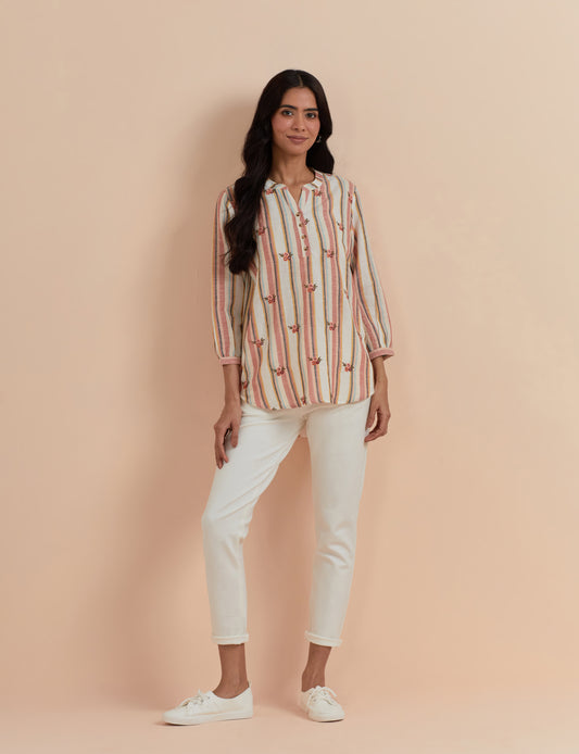 Women's Multi Striped Top By Room9 The Popup Store