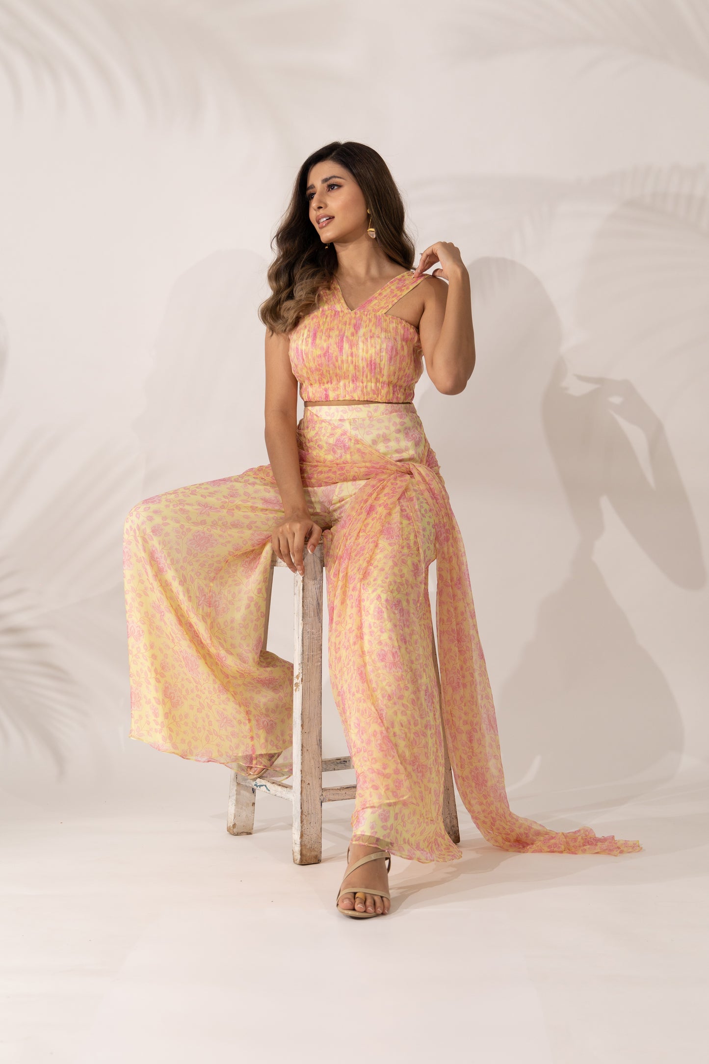 Women's Daffodil Hand Pleated Crop Top By Room9 The Popup Store