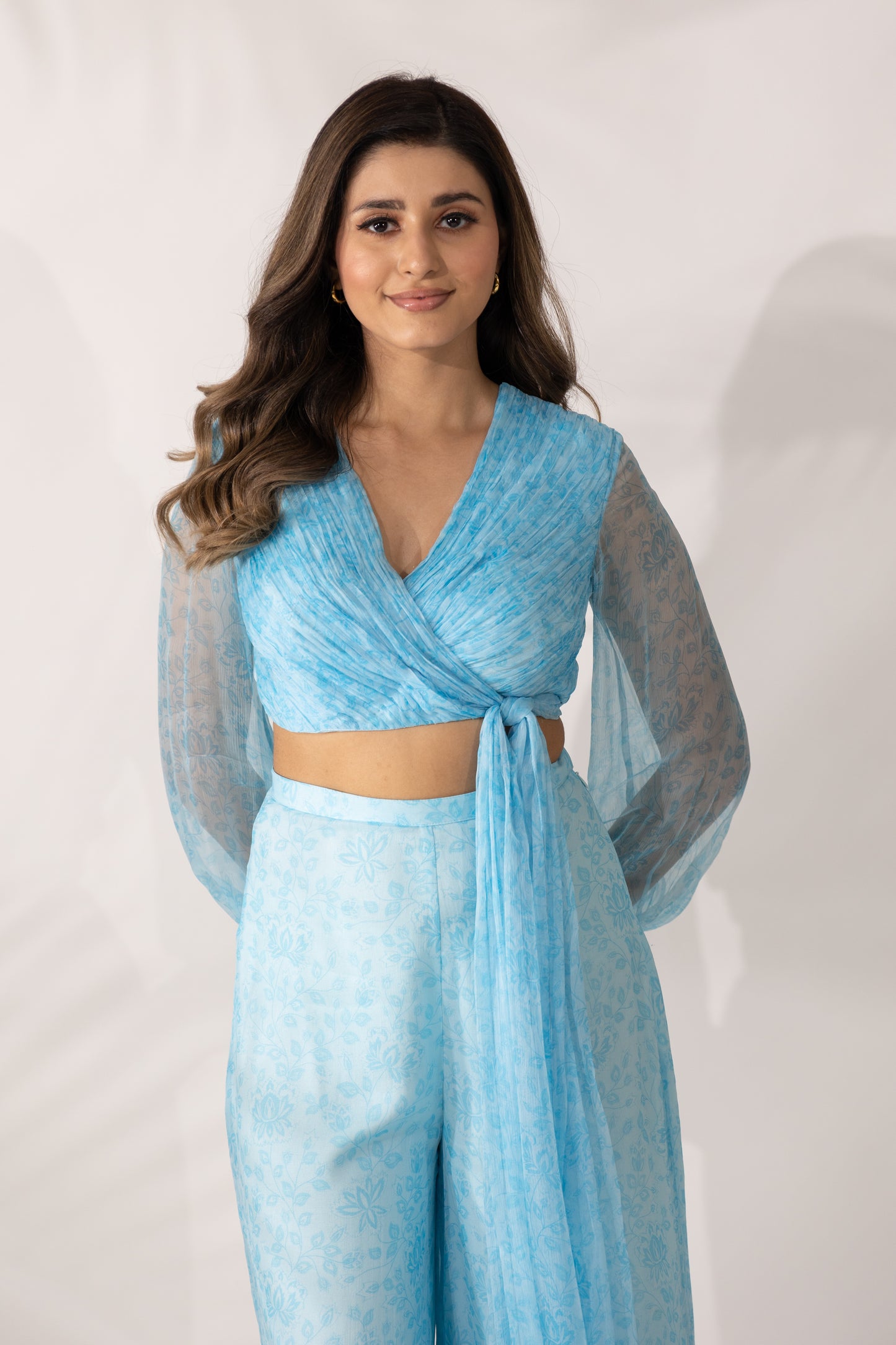 Women's Himalayan Poppy Co-Ord with Wrap Crop Top  By Room9 The Popup Store