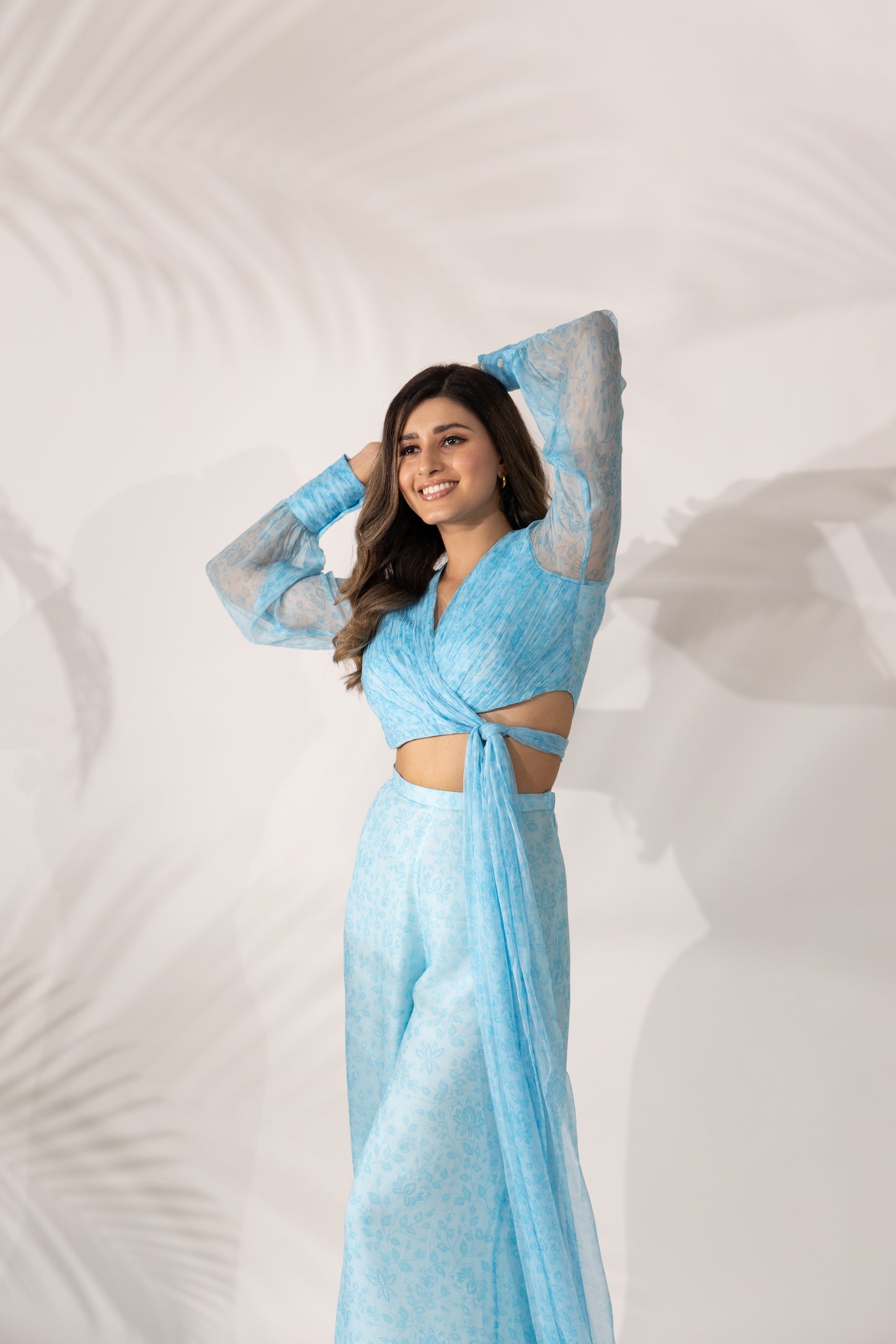 Women's Himalayan Poppy Co-Ord with Wrap Crop Top  By Room9 The Popup Store